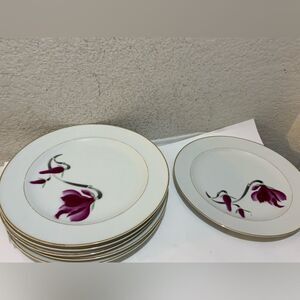 Fukagawa Arita Dinner Plates - Hand Painted Japan Vintage Set of 6